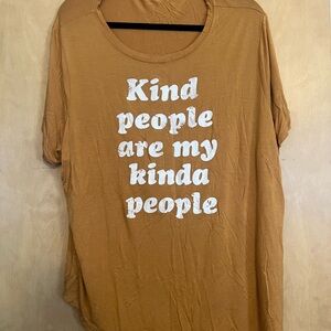 Maurices Yellow Graphic Tee with White Text